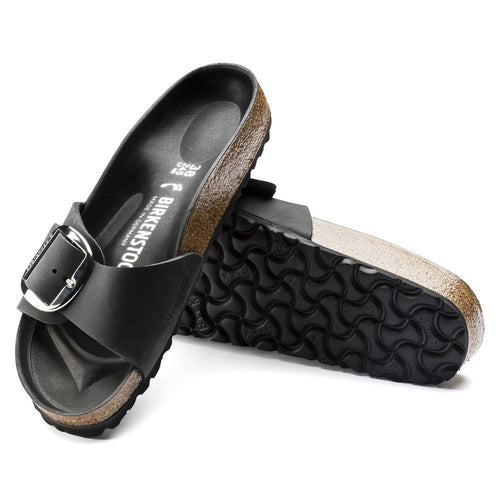Madrid Big Buckle - Black Natural Leather||Madrid Big Buckle - Cuir naturel noir