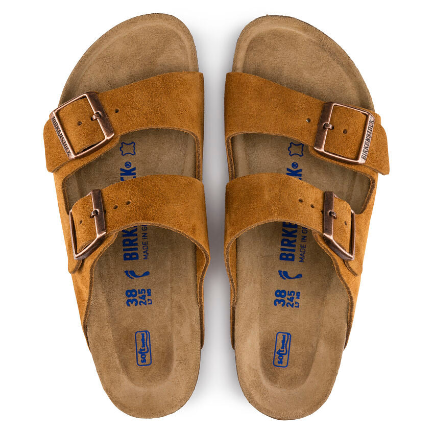 靴 BIRKENSTOCK / Arizona mink suede sandals Arizona Soft Footbed Suede Leather in Color Mink
