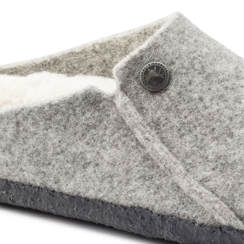 Zermatt Men - Light Grey Wool Felt Shearling||Zermatt pour hommes - Feutre de laine et fourrure gris pâle
