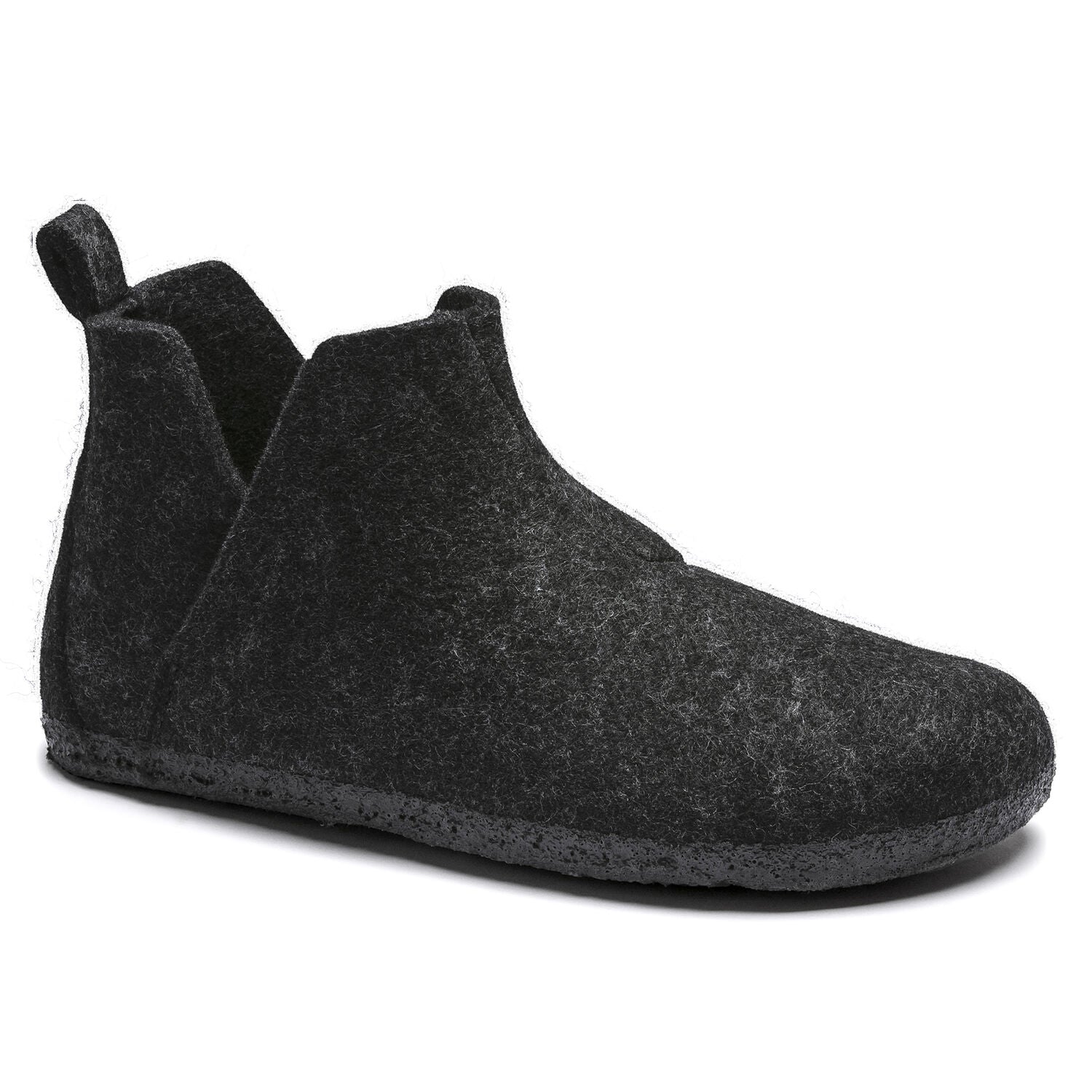 Andermatt - Anthracite Wool Felt Shearling||Andermatt - Feutre de laine et  fourrure anthracite