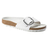 Madrid Big Buckle - White Natural Leather||Madrid Grosses Boucles - Cuir naturel blanc
