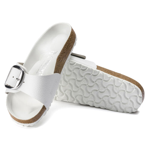 Madrid Big Buckle - White Natural Leather||Madrid Big Buckle - Cuir naturel blanc