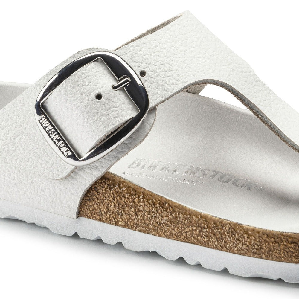 Gizeh Big Buckle - White Natural Leather||Gizeh grosse boucle - Cuir naturel blanc