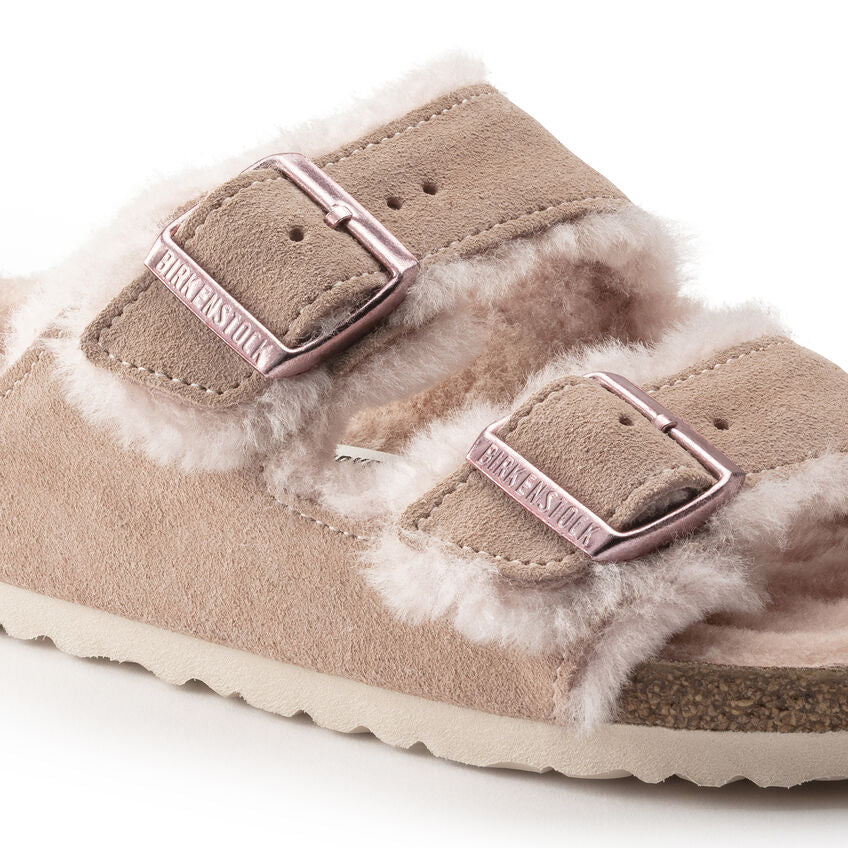 Arizona Light Rose Suede Shearling Arizona Su de Fourrure Rose Clair