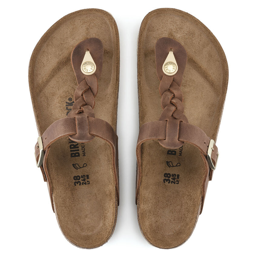 Gizeh Braided - Cognac Oiled Leather – MyShoeShop