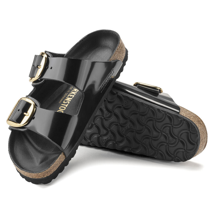 Arizona Big Buckle -  Black High Shine Leather||Arizona grosses boucles - Cuir noir très brillant