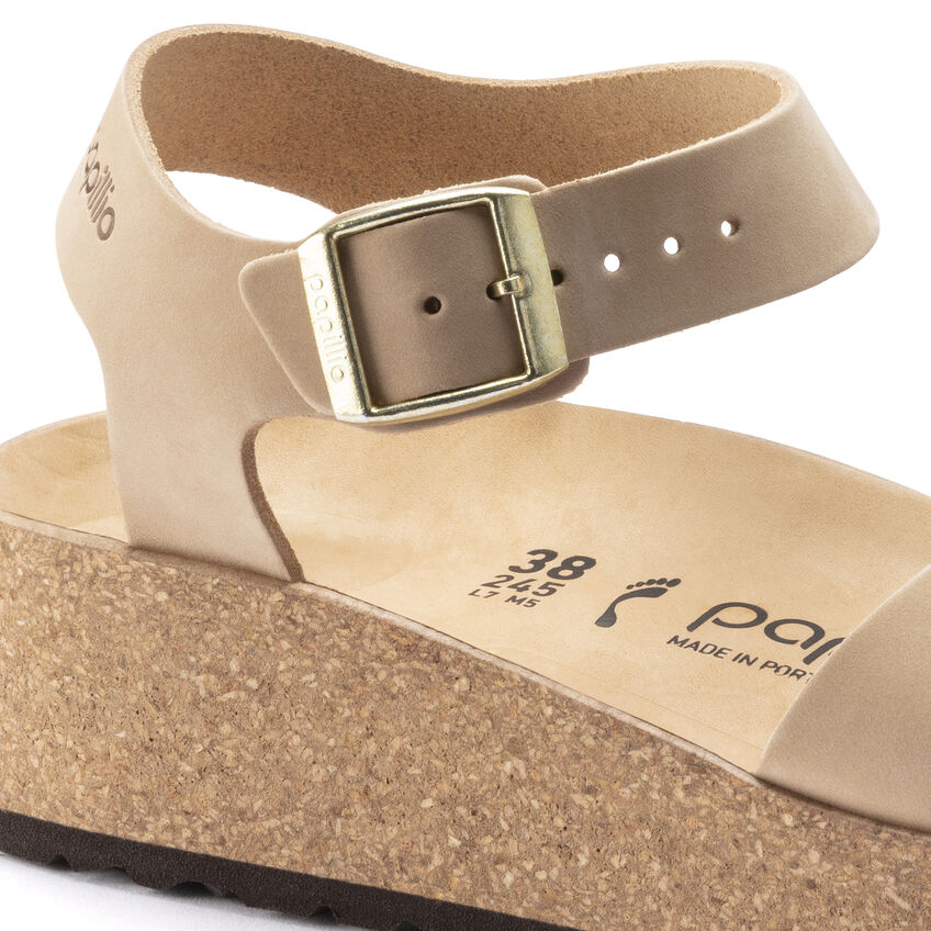 Glenda - Sandcastle Nubuck Leather||Glenda - Cuir nubuck château de sable