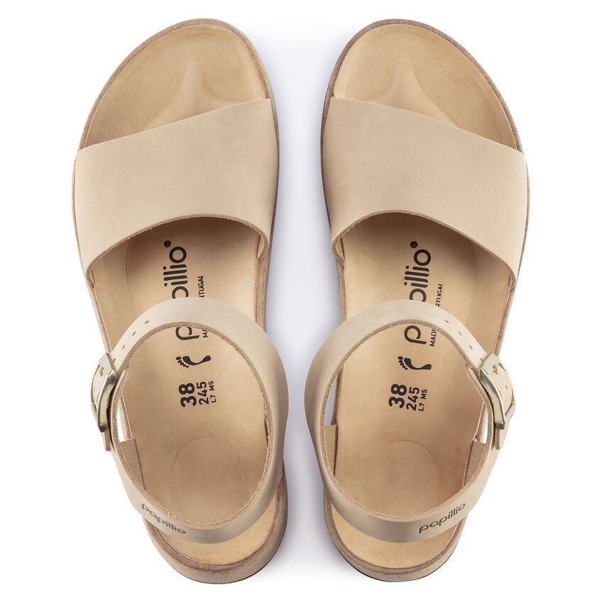 Glenda - Sandcastle Nubuck Leather||Glenda - Cuir nubuck château de sable