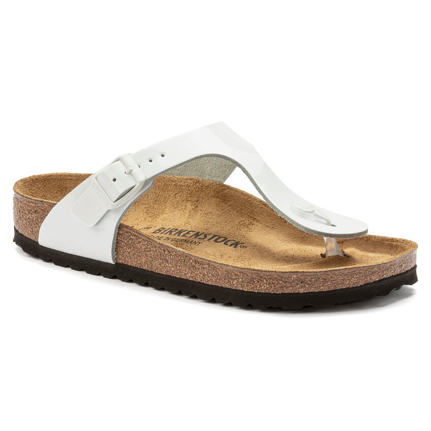 White patent sale leather birkenstocks