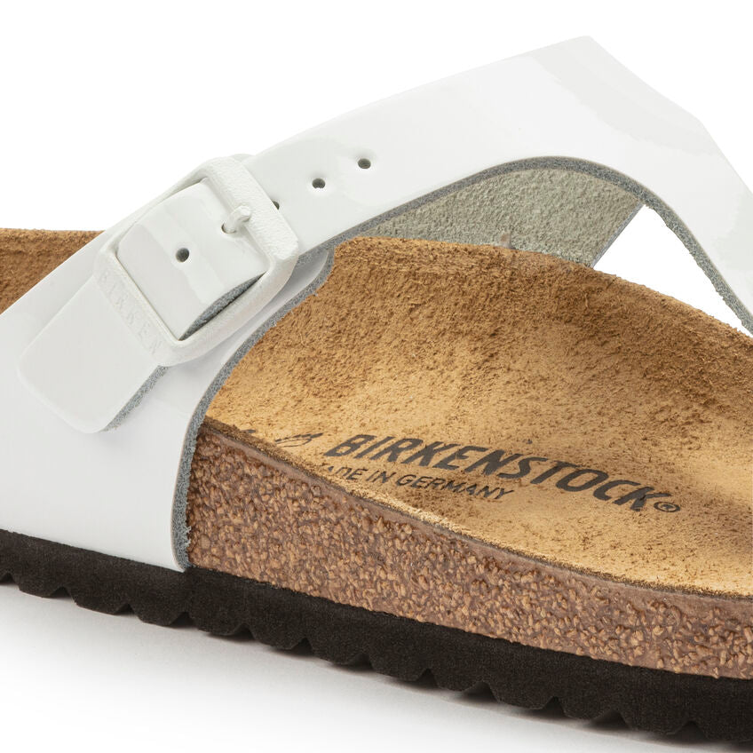 White patent sale leather birkenstocks