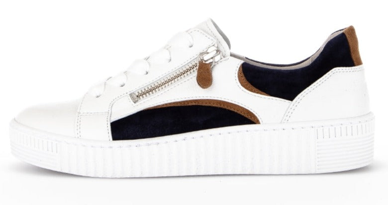 *FINAL SALE*83330-20 - White Navy Suede Leather