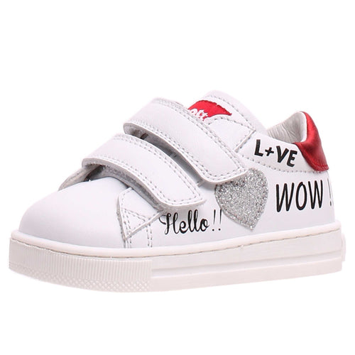 Team VL - Bianco-Rosso Leather