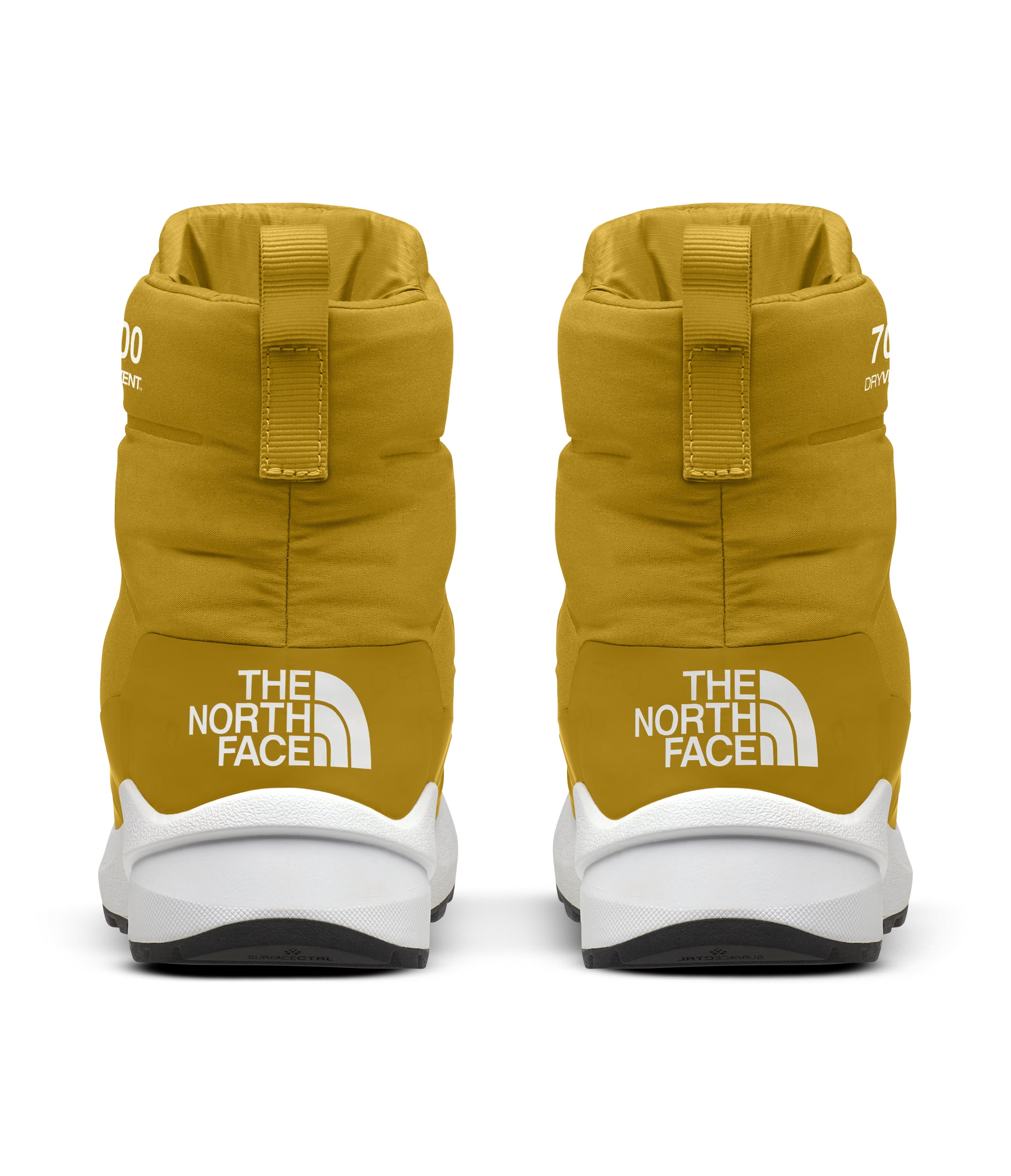 Women's Nuptse II Bootie WP - Arrowwood Yellow / TNF White