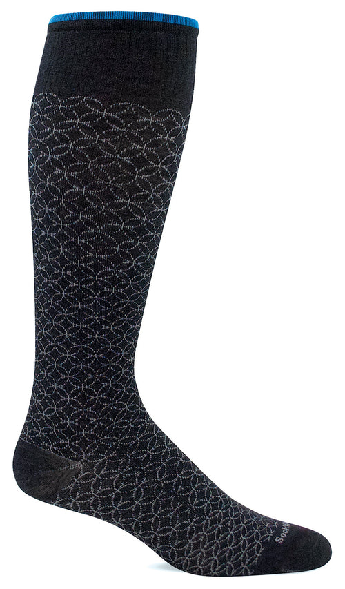 Featherweight Fancy Knee-High - Black II Moderate Compression (15-20mmHg)