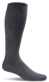 Full Floral Knee-High - Black Solid Moderate Compression (15-20mmHg)