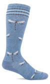 Dragonfly Knee-High - Bluestone Shimmer Moderate Compression (15-20mmHg)